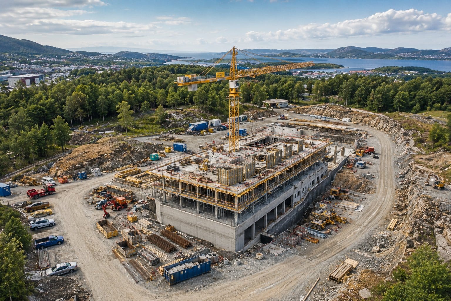 Profesjonell dronekartlegging av byggeplass i Norge